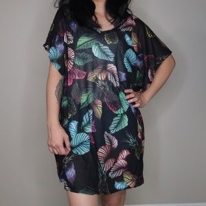 H&M Pineapple and Leaves Sheer Top Small